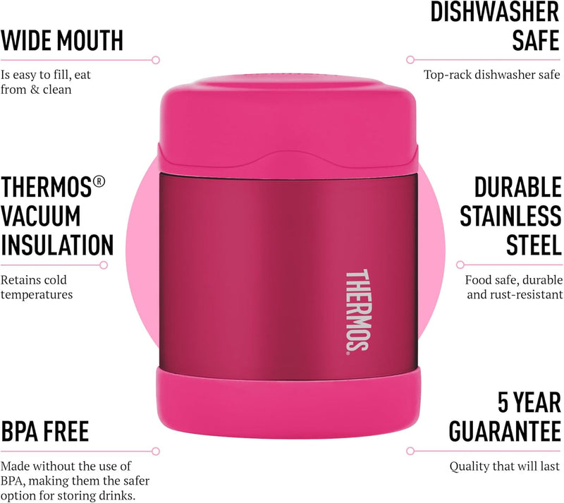 FUNtainer Lebensmittelflasche, Rosa, 290 ml Rose Einzeln, Rose Einzeln