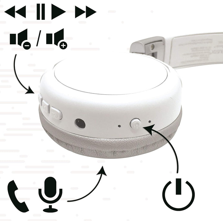 Lexibook HPBT010S Acoustix 2-in-1-Bluetooth-Kopfhörer-Stereo Wireless Wired, faltbar, verstellbar, b
