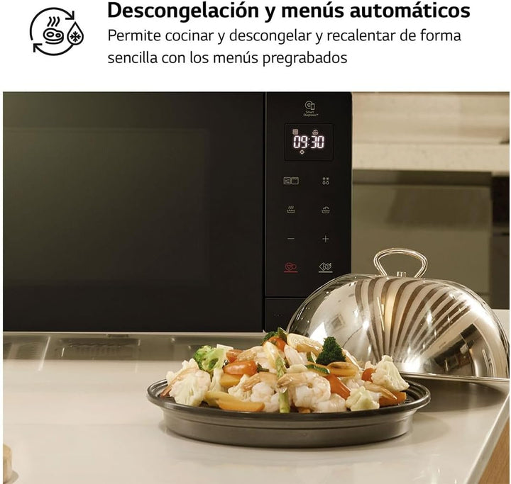 LG MH7032JAS Microondas Con Grill 30L 900W Negro Schwarz 30 Litros 900 W Mikrowelle mit Grill und LE