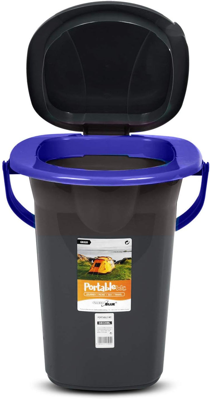 Green Blue GB320 Mobile Campingtoilette 19L | Tragbare Reisetoilette mit max. Tragkraft bis 130kg |