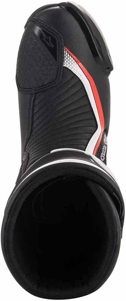 Alpinestars Herren Smx Plus V2 Boots Black/White/Fluo RedMotorcycle Clothing 40 EU Weiss, 40 EU Weis