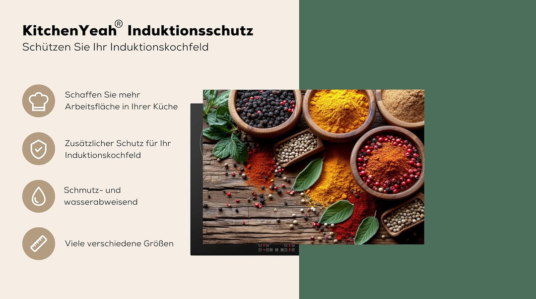 KitchenYeah© Herdabdeckplatte Einteilig Küche Ceranfeld Abdeckplatte Cerankochfeld Abdeckung Indukti