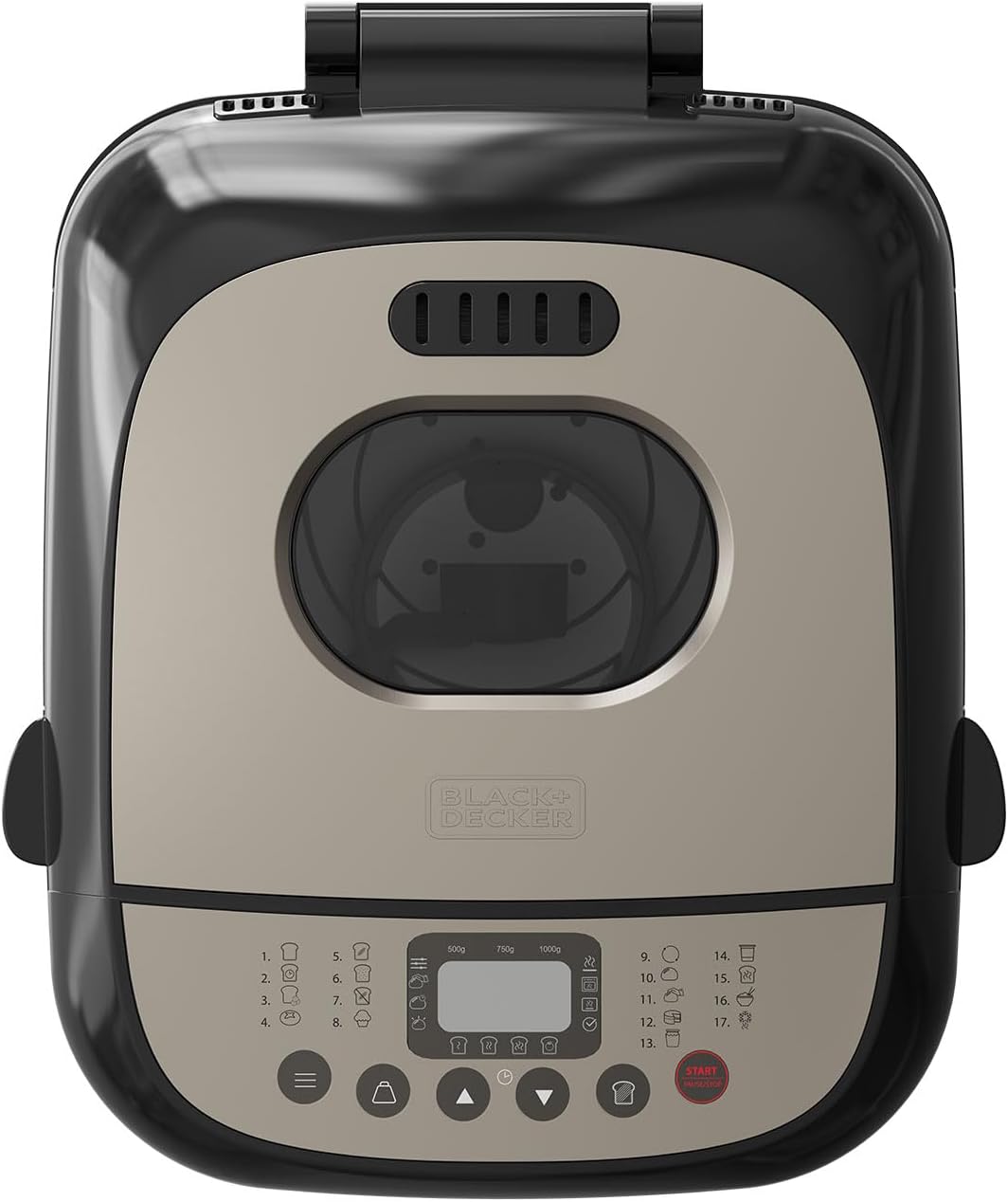 BLACK+DECKER BXBM600E – Brotbackautomat 600W | 500g, 750g & 1kg | 17 Programme für Brot, Joghurt, Ku
