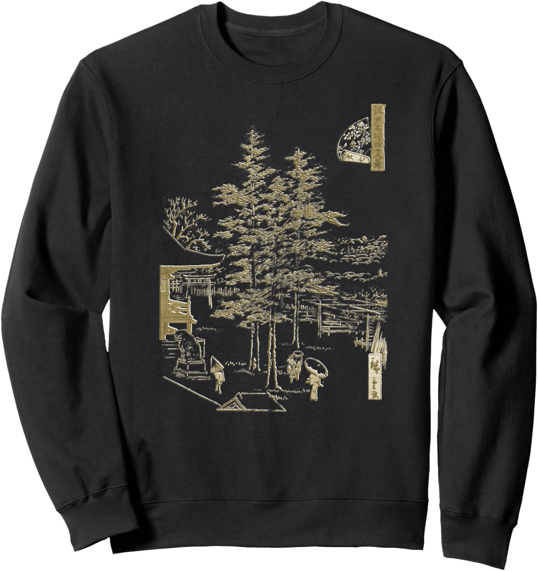 Berühmte Klassische Japanische Kunst: Kanda Tempel Schnee Sweatshirt