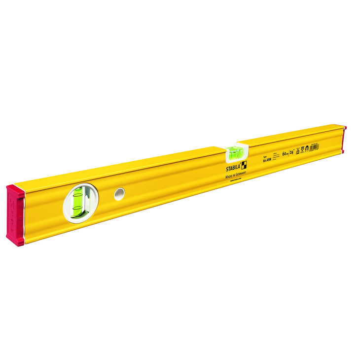 STABILA Magnet-Wasserwaage Type 80 ASM, 60 cm, verstärktes Alu-Profil, extrastarkes Seltenerd-Magnet
