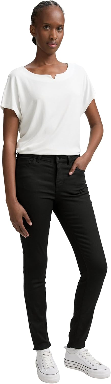 TOM TAILOR Denim Damen Nela Extra Skinny Jeans 25W / 32L 10240 - Black Denim, 25W / 32L 10240 - Blac