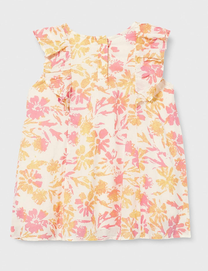 Noa Noa Baby-Mädchen Emilinnm Dress 62 Print Offwhite/Rose/Yellow, 62 Print Offwhite/Rose/Yellow