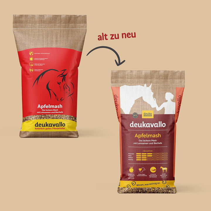 deukavallo Apfelmash 15 kg | Pferdefutter | mit Multivitamin-Komplex | aktiviert Stoffwechsel | verd