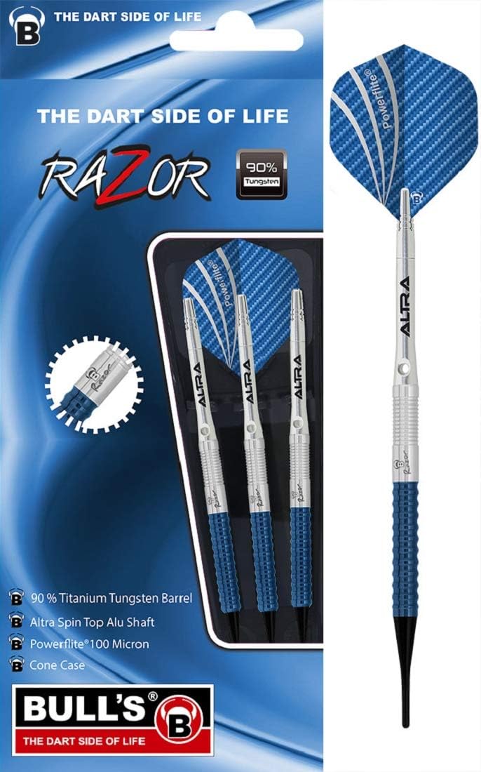 Bull's Razor Soft Dart, Silber/Blau, 18g R2, R2