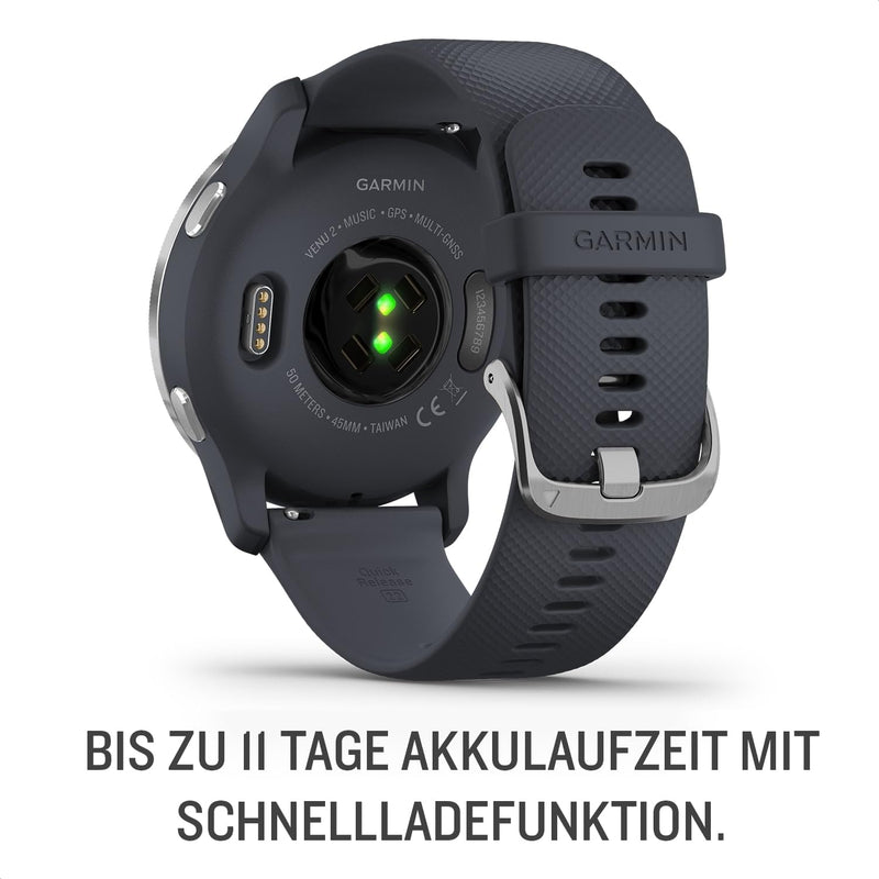 Garmin Venu 2 – GPS-Fitness-Smartwatch mit ultrascharfem 1,3“ AMOLED-Touchdisplay, umfassenden und G