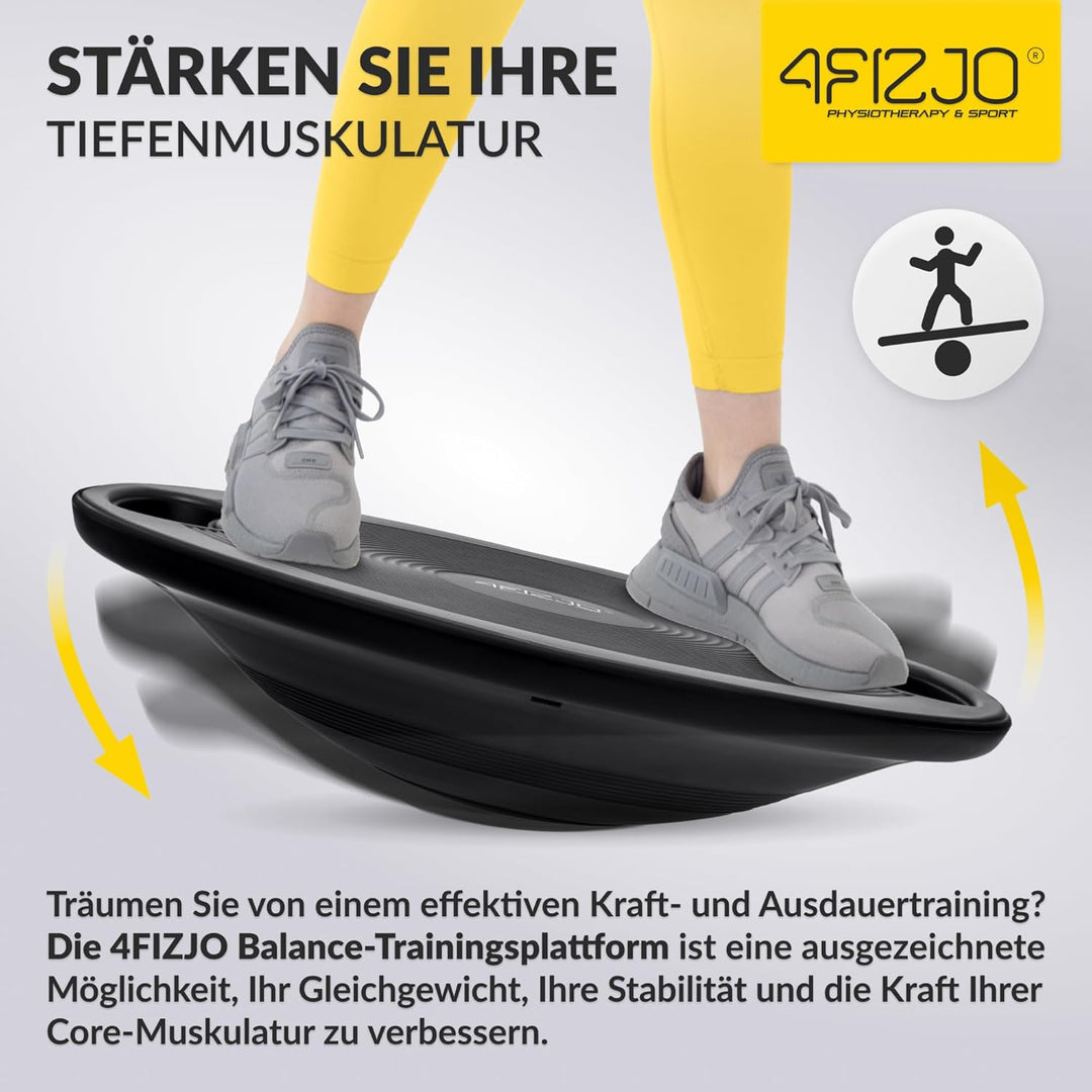 Balance Board 40cm, Wackelbrett mit Griffen, Gleichgewichtsboard, Therapiekreisel Physiotherapie, fü