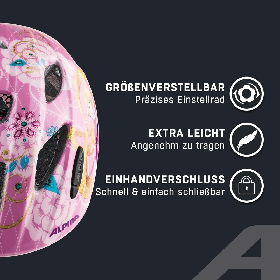 ALPINA XIMO - Leichter, Sicherer & Bruchfester Fahrradhelm Mit Optionalen LED-Licht Für Kinder Rapun