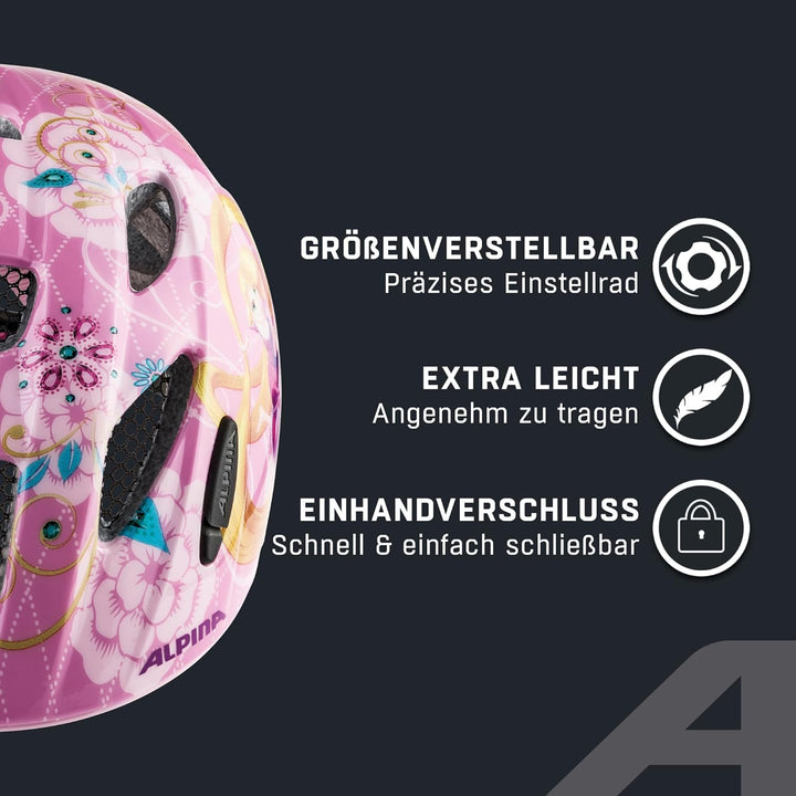 ALPINA XIMO - Leichter, Sicherer & Bruchfester Fahrradhelm Mit Optionalen LED-Licht Für Kinder Rapun