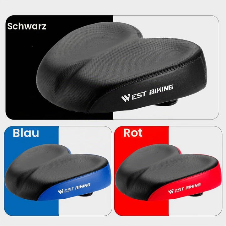 Lixada West Biking Ergonomischer Fahrrad-Ersatzsattel, weich, breiter, Dicker, Rennrad-Kissen, Langs