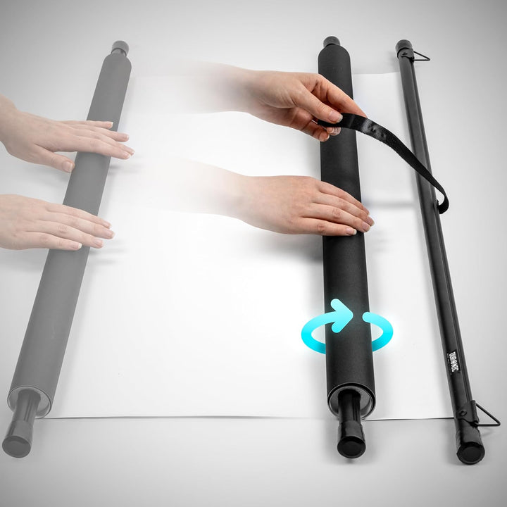 Duronic BPS50 16:9 Projektorleinwand, Beamerleinwand 50 Zoll, Heimkino mit 4K Full HD 3D, Rolloleinw