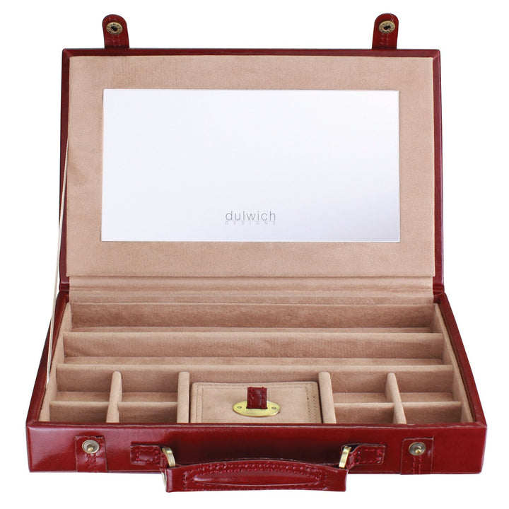 alles-meine.de GmbH Dulwich Designs Heritage Schmuckkoffer, gross, Weinrot