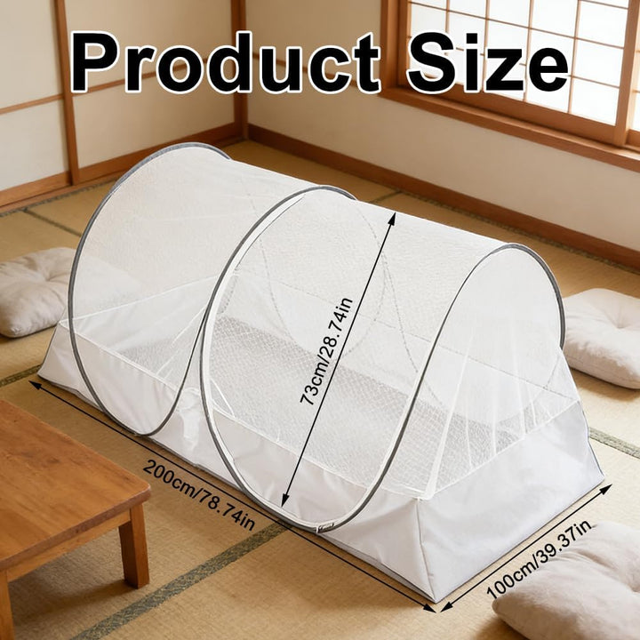 Pop Up Moskitonetz Bett 200x100x73cm, Moskitonetz Reise & Bettzelt für Kinder & Camping, Faltbares M
