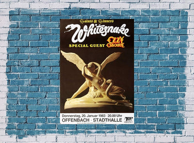 Whitesnake - Saints & Sinners, Frankfurt 1983 » Konzertplakat/Premium Poster | Live Konzert Veransta