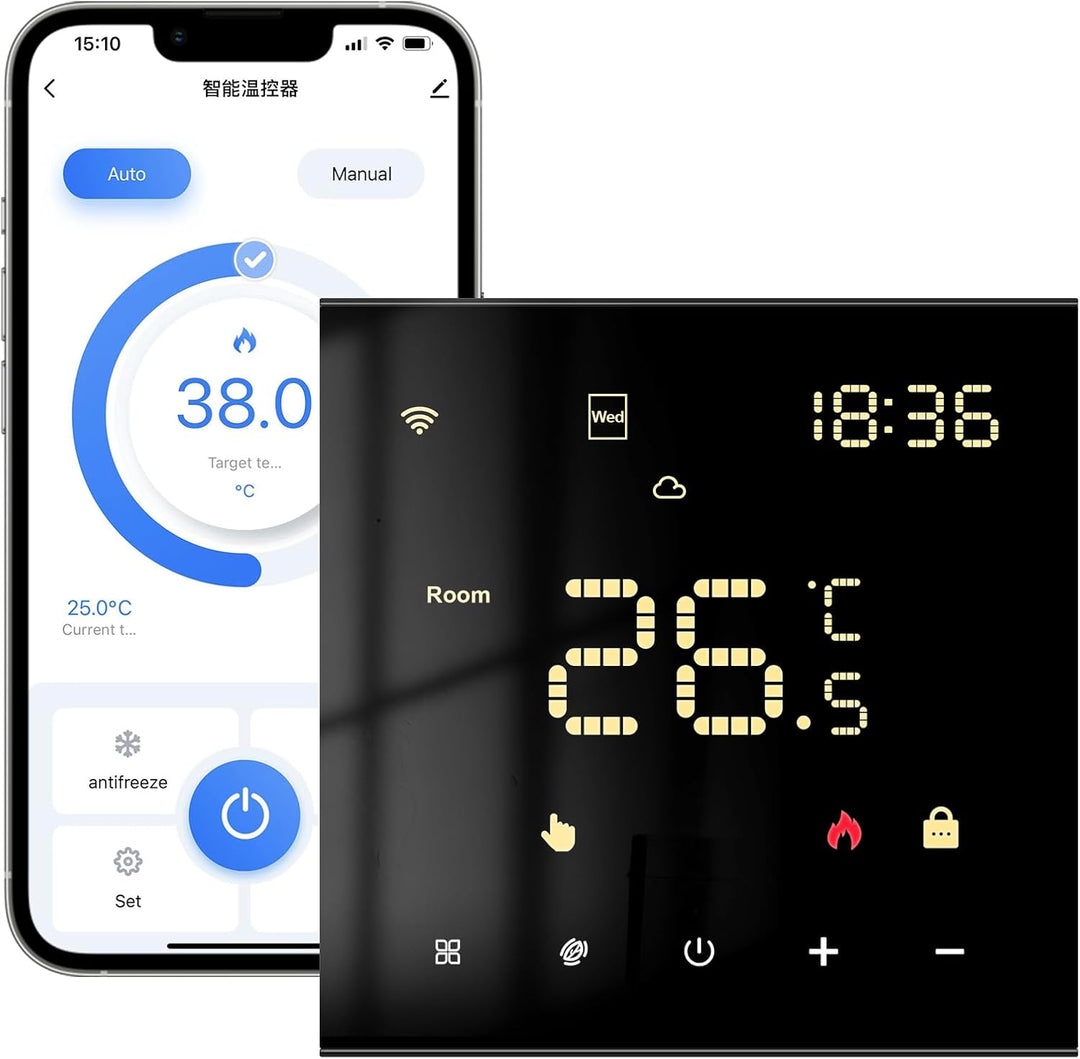 【2023 Neu】 MIUCDA Tuya Smart Thermostat für Wasser Fussbodenheizungen und Boiler, WiFi Heizungstherm