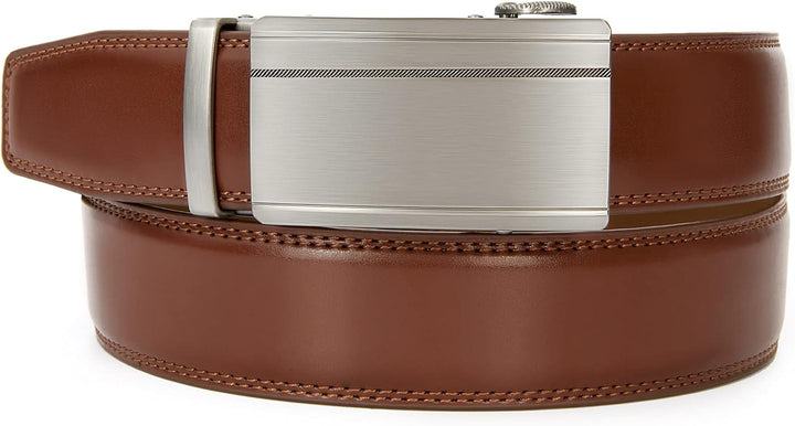 28"-68 "Herren Ledergürtel mit Ratsche, gross und schlank mit automatischer Schnalle 150cm/44"-52" T