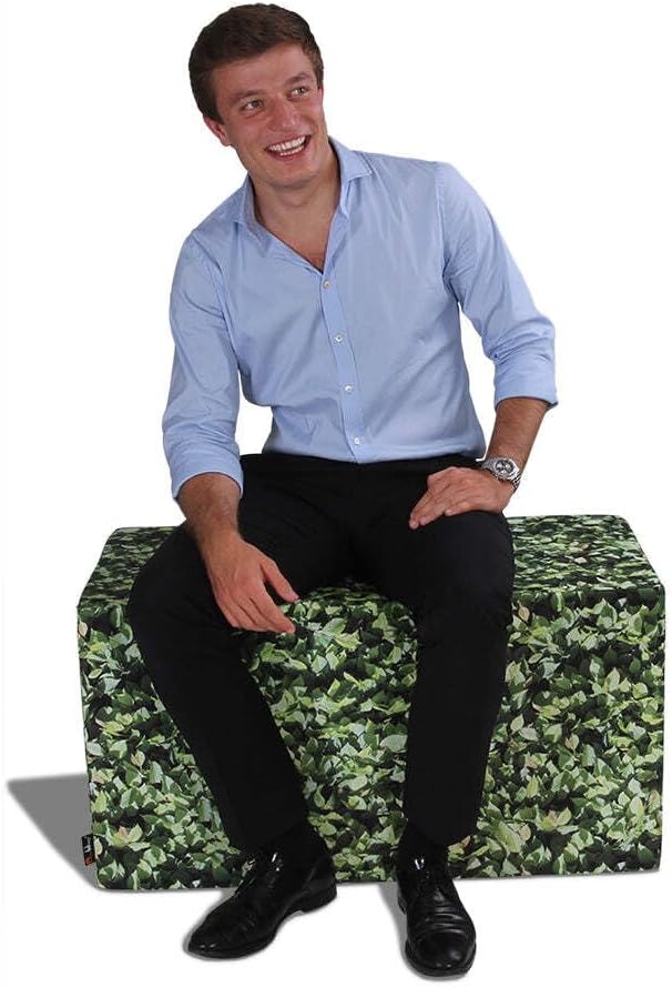 MeroWings Outdoor Sitzbank Hainbuche Textil Digitaler Fotorealistischer Druck - mit Acryltablett