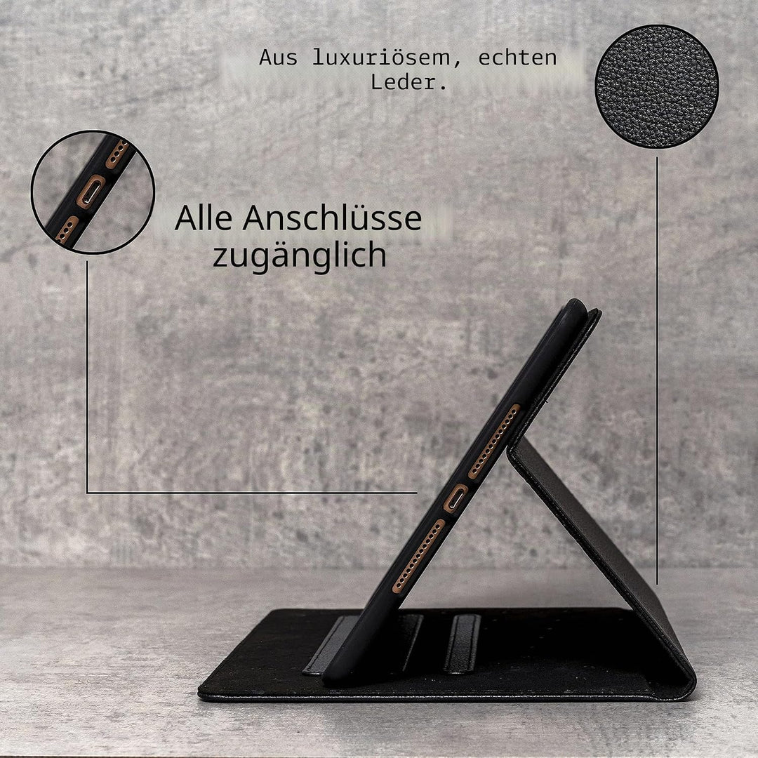 Porter Riley - Lederhülle für iPad 10.2" (9. / 8. / 7. Generation) 2021/2020/2019. Premium Echtleder