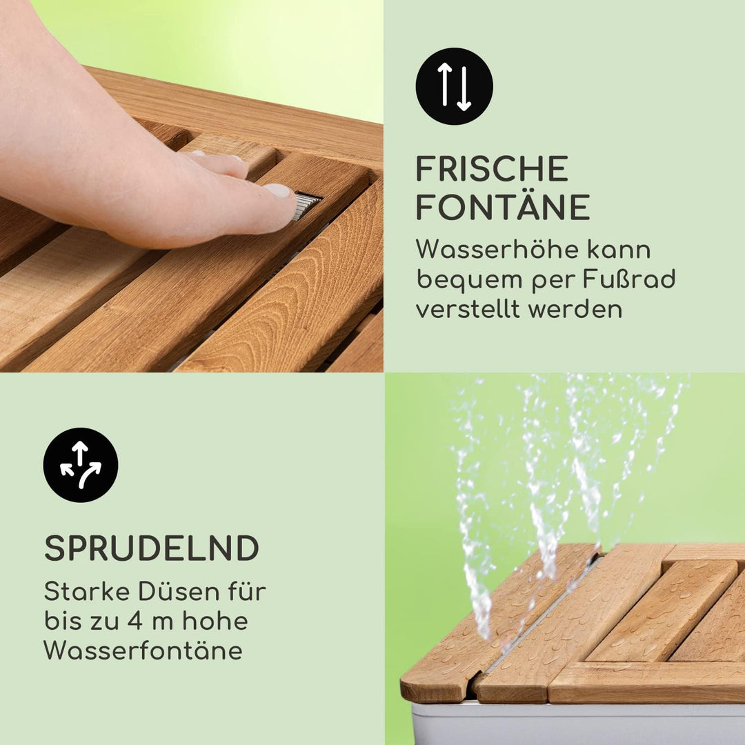 blumfeldt Cool Breeze - Gartendusche, Campingdusche, WPC, Aluminium, Holzoptik, Tragegriff, Gartendu