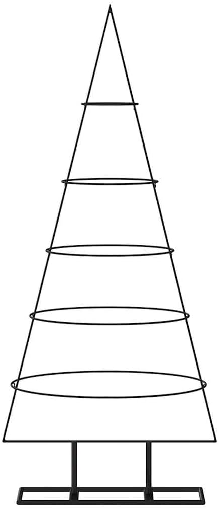 vidaXL Metall Weihnachtsbaum für Dekorationen, Christbaum mit 5 Ebenen, Platzsparend DIY Dekoration,