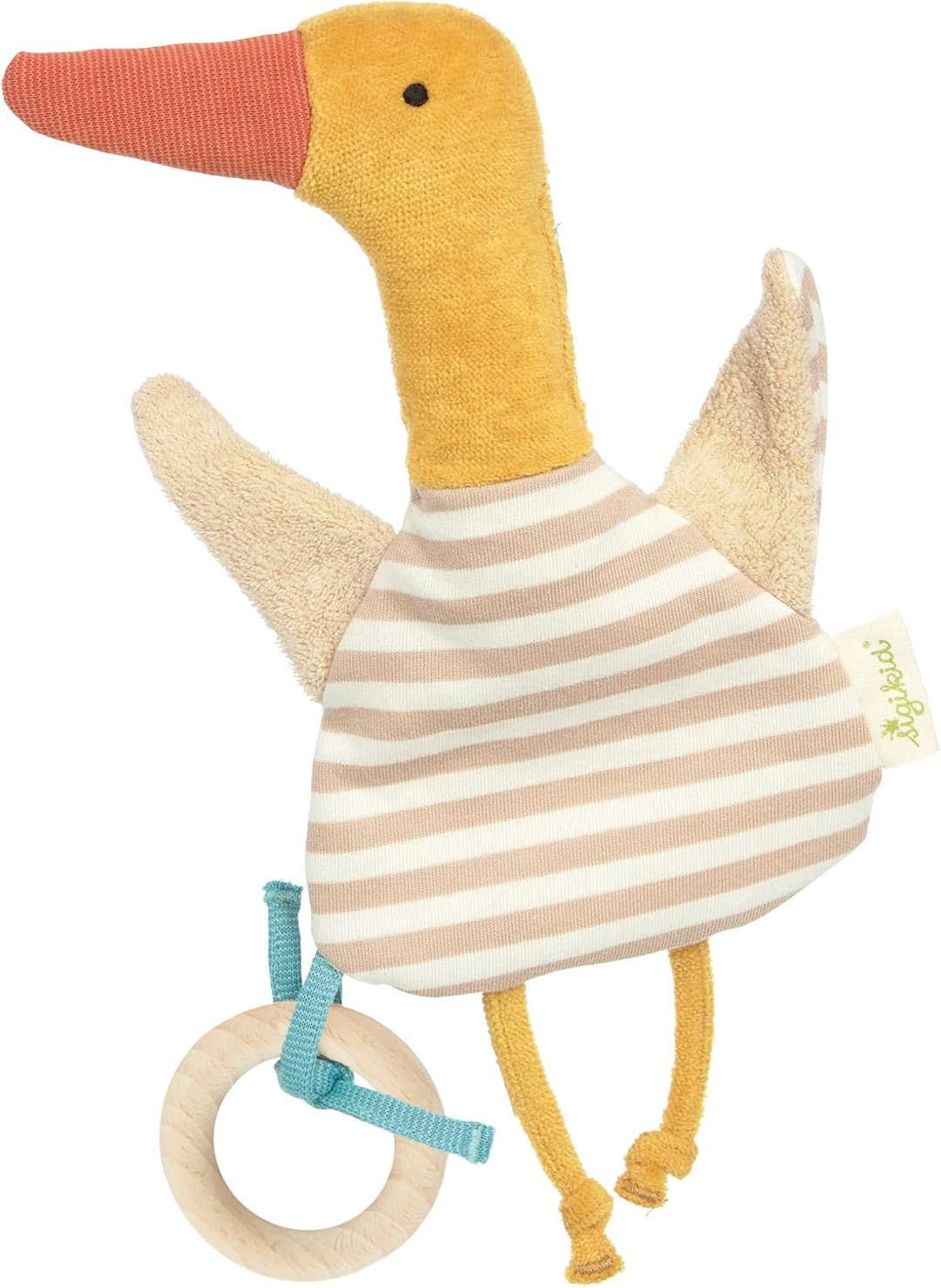 sigikid 39577 Aktivspielzeug Knistertuch, Gelb/Beige/Orange Gelb/Beige/Ente, Gelb/Beige/Ente