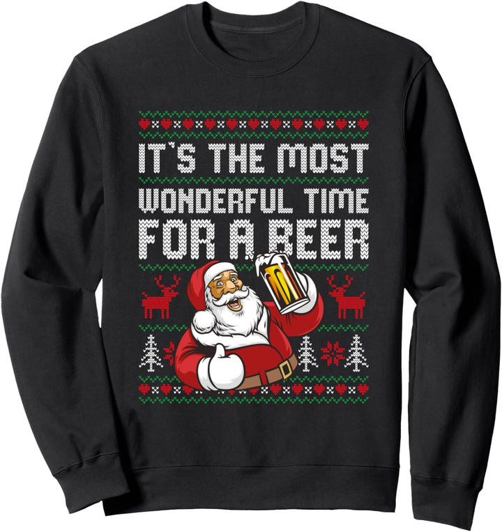 Hässliches Weihnachtsoutfit Ugly Christmas - Bier Weihnachts Sweatshirt