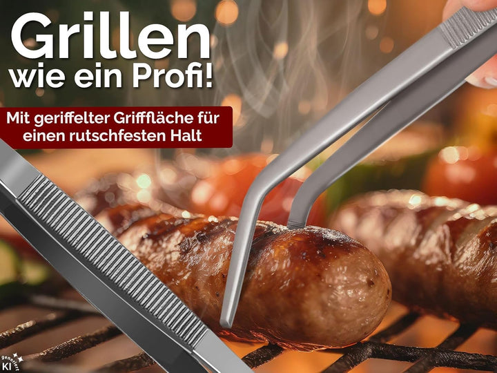 InstrumenteNrw Premium Küchenpinzette | Grillpinzette | Kochpinzette | Pinzette Edelstahl | Gourmet-