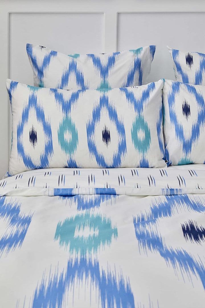 Nautica Home Ikat BETTWÄSCHE Set Renforce 100% Baumwolle Wendebettwäsche Reissverschluss YKK 200x200