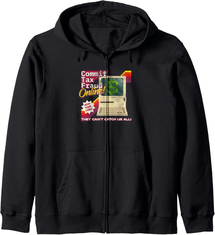 Commit Tax Fraud Online! Retro-Videospiel-Box Kapuzenjacke
