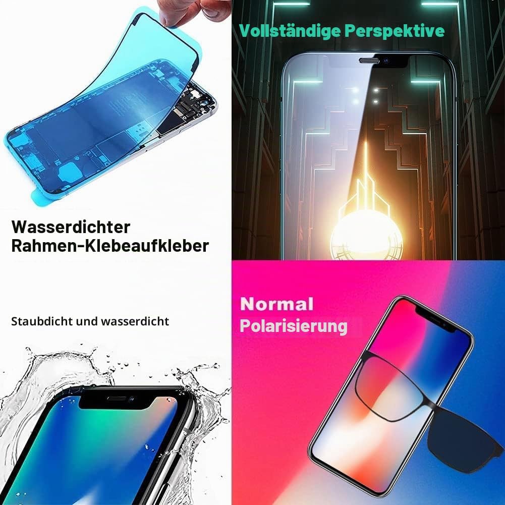 EFAITH für iPhone XR Display LCD Ersatz Bildschirm Volle HD 3D Touch Digitizer Montage Glas Touchscr