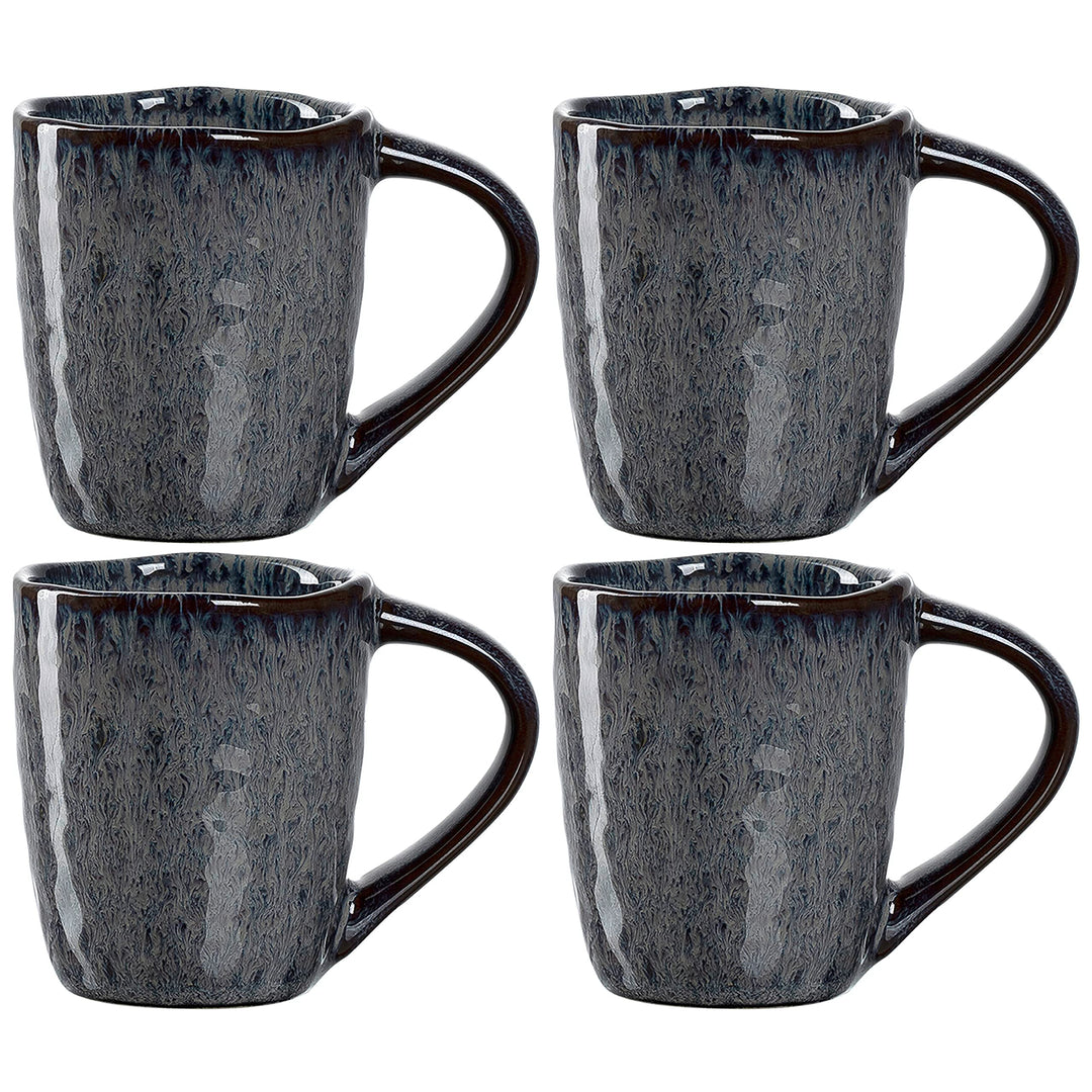 LEONARDO HOME 018594 MATERA Espressotasse 90 ml anthrazit 4er-Set, Keramik Anthrazit Espressotassen,
