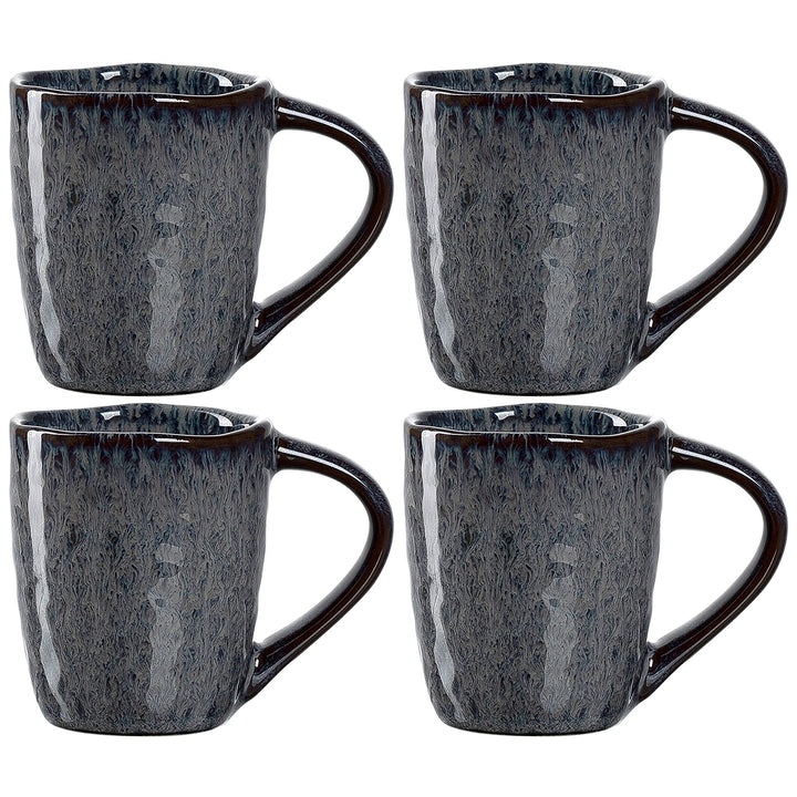 LEONARDO HOME 018594 MATERA Espressotasse 90 ml anthrazit 4er-Set, Keramik Anthrazit Espressotassen,