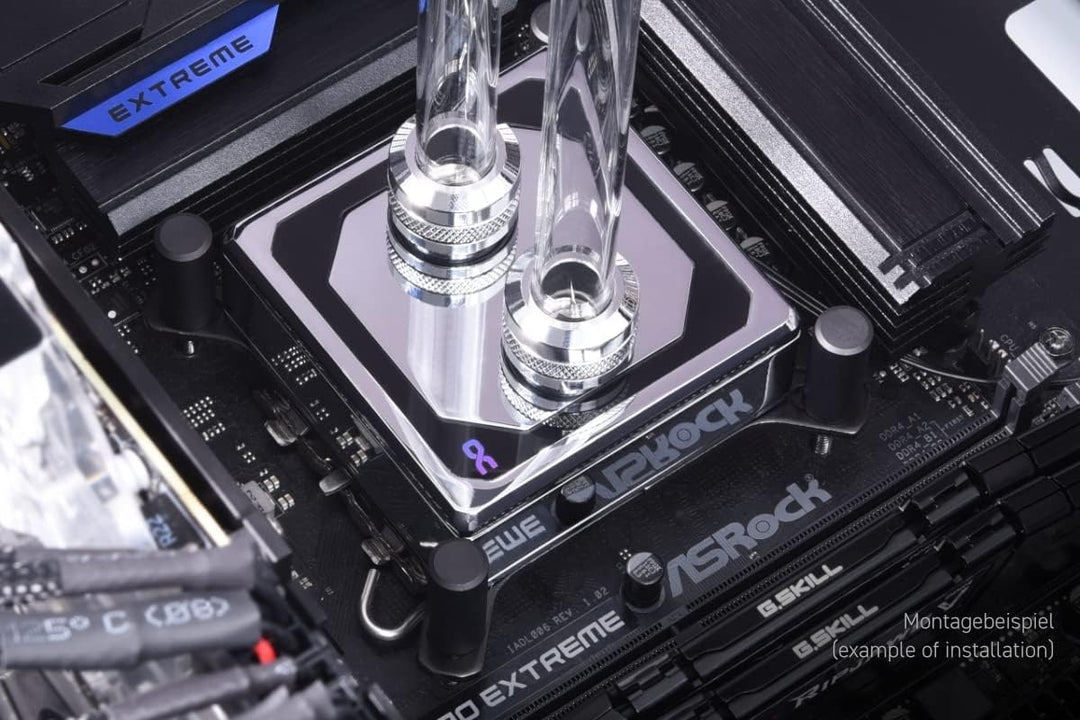 Alphacool 13083 Eisblock XPX Aurora Edge - Full Brass Chrome Digital RGB CPU Kühler Wasserkühlung