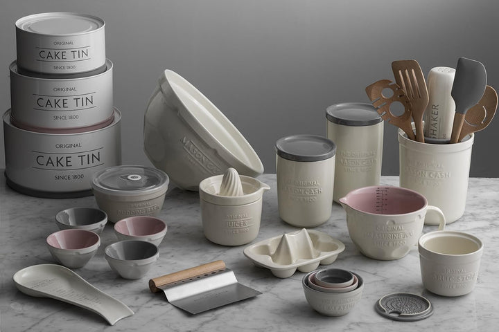 Mason Cash Innovative Küchenhelfer Topf und Untersetzer, Keramik, aus/weiss, 16 x 16 x 20 cm Utensil