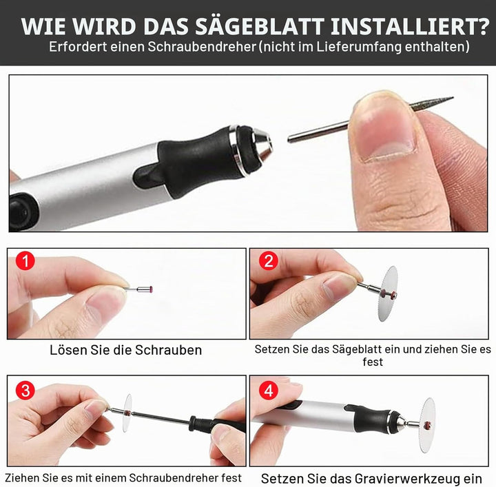 Mini Handbohrer Elektrisch, 3-Gang USB Wiederaufladbar, Kompakte DIY Bohrmaschine für Holz, Harz, Le