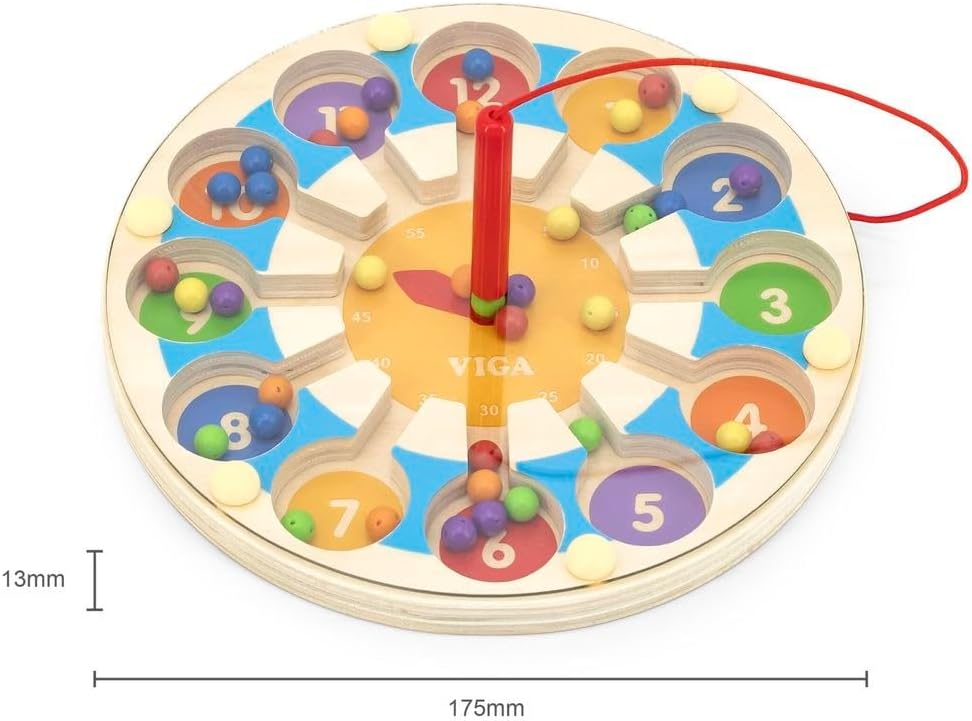 Viga Toys - Magnetspiel - Uhr & Farben