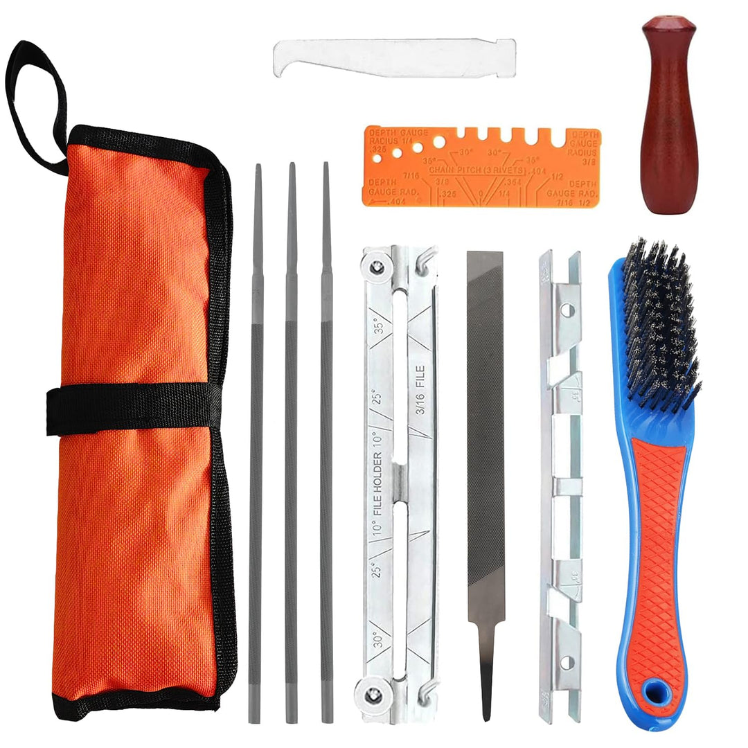 Kettensägen Schärffeilen Kit 11pcs Universal Kettensägen Feilensatz Sägeketten Feilen Set zum Schärf