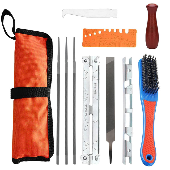 Kettensägen Schärffeilen Kit 11pcs Universal Kettensägen Feilensatz Sägeketten Feilen Set zum Schärf