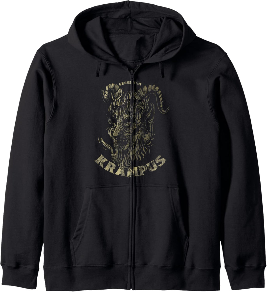 Gruss Vom Krampus Greetings From Christmas Germanic Demon Kapuzenjacke