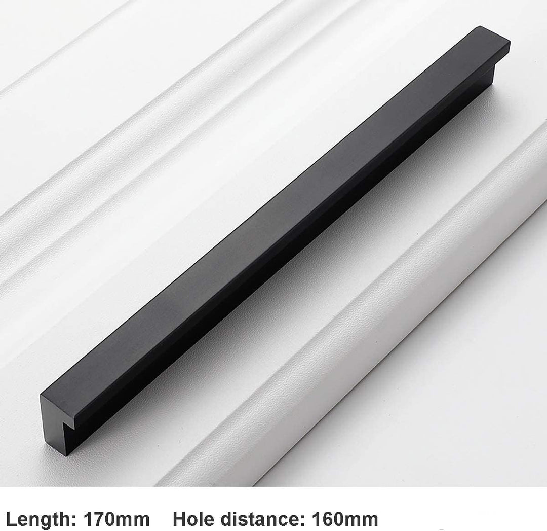 Qrity 20x Schwarz Lochabstand 160mm Türgriffe Küche Stangengriff Schrankgriffe Schubladengriffe Küch