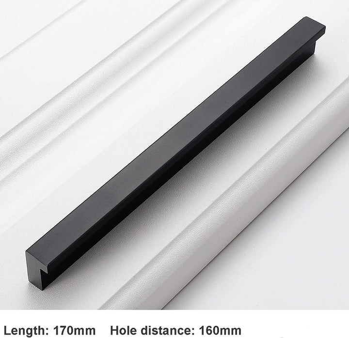 Qrity 20x Schwarz Lochabstand 160mm Türgriffe Küche Stangengriff Schrankgriffe Schubladengriffe Küch