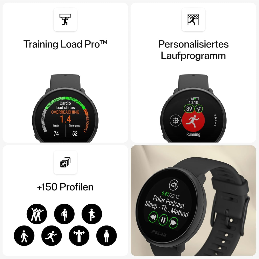 Polar Ignite 2 - GPS Sport-Smartwatch für Damen und Herren - Pulsuhr - Fitness Tracker - Uhr mit Sch