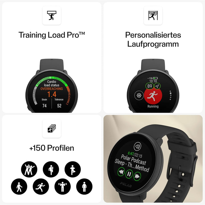 Polar Ignite 2 - GPS Sport-Smartwatch für Damen und Herren - Pulsuhr - Fitness Tracker - Uhr mit Sch