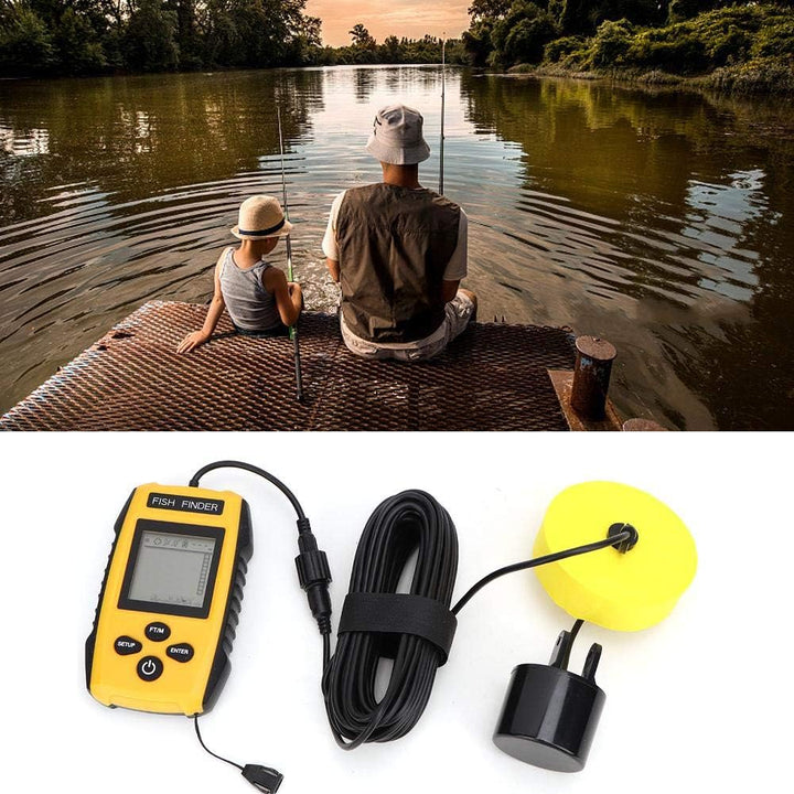 Oumefar Handheld Fish Finder LCD Tragbarer Fischfinder Angeln zubehör Angelkajak Fishfinder Contour