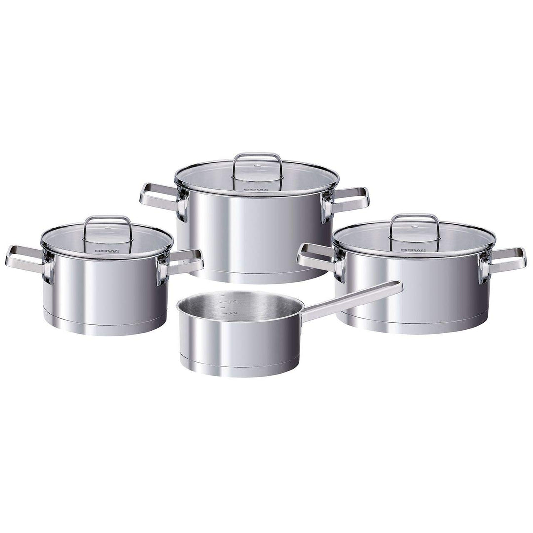 SSW 400095 Kochtopfset7-tlg, Edelstahl, 1 Liter
