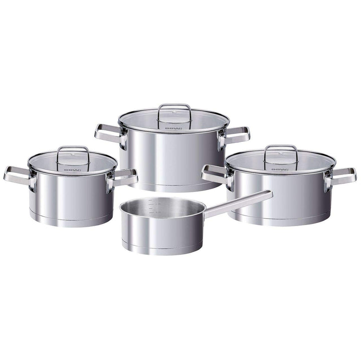 SSW 400095 Kochtopfset7-tlg, Edelstahl, 1 Liter